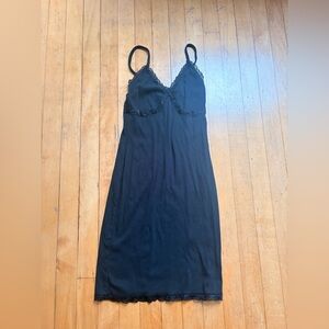 Black Lace Chemise slip dress